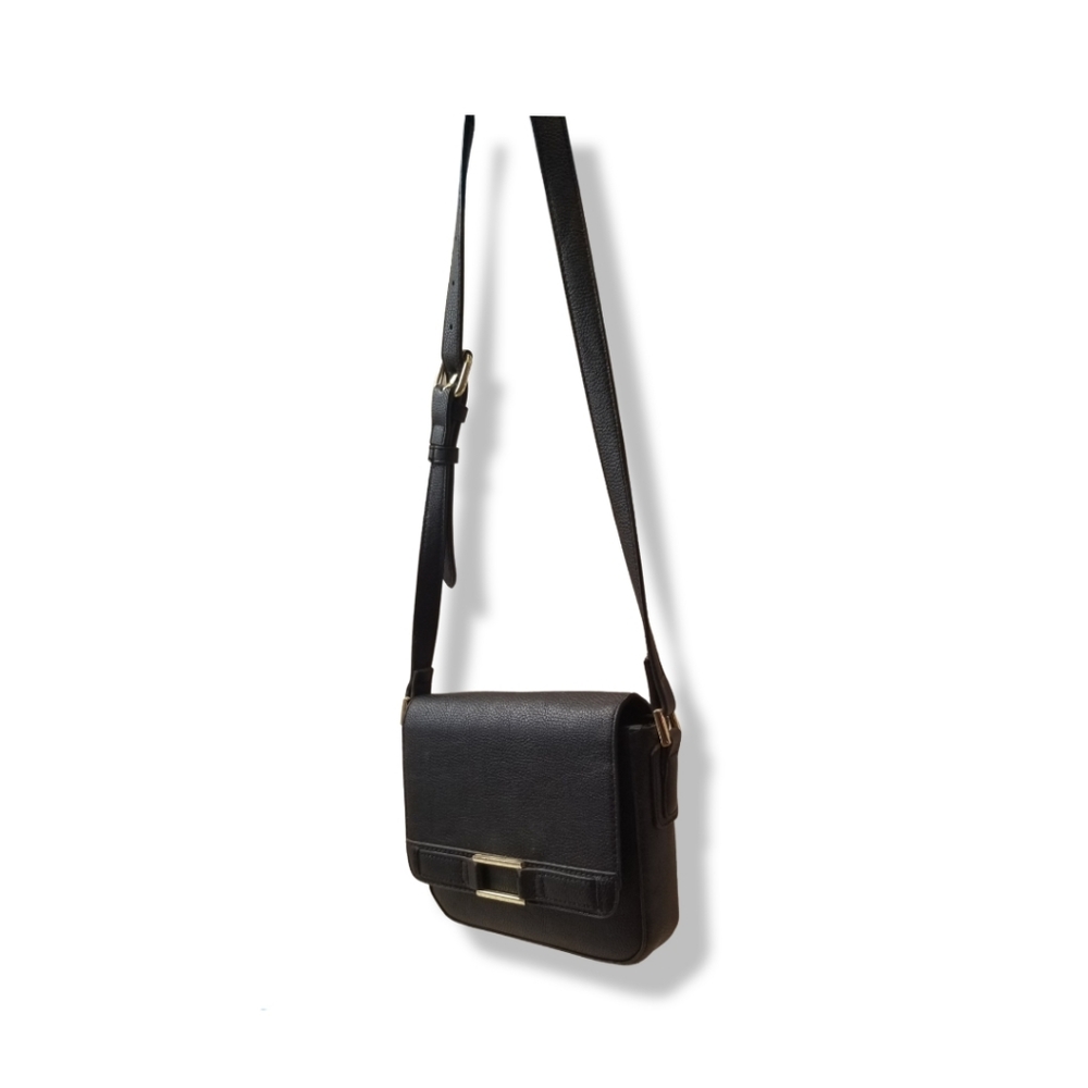 Black faux leather Target Sachel